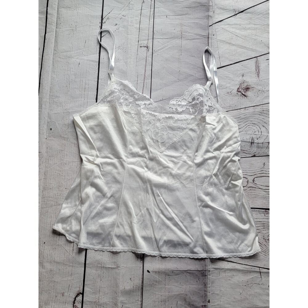 Vassarette Camisole Slip Lingerie Top White Vintage Women READ